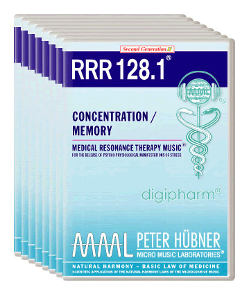 Peter Hübner - Medical Resonance Therapy Music<sup>®</sup> - RRR 128 Concentration / Memory No. 1-8