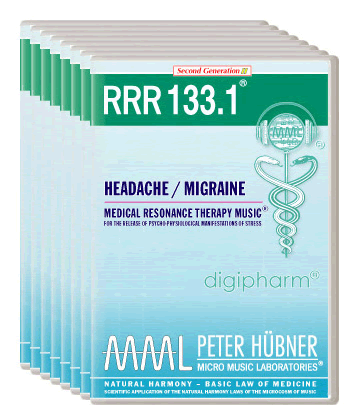 Peter Hübner - Medical Resonance Therapy Music<sup>®</sup> - RRR 133 Headache / Migraine No. 1-8