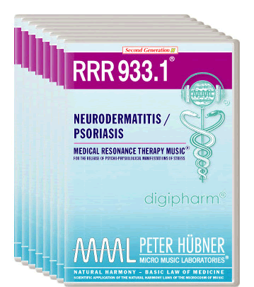 Peter Hübner - Medical Resonance Therapy Music<sup>®</sup> - RRR 933 Neurodermatitis / Psoriasis • No. 1-8