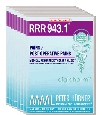 Peter Hübner - Medical Resonance Therapy Music<sup>®</sup> - RRR 943 Pains / Post-Operative Pains No. 1-8