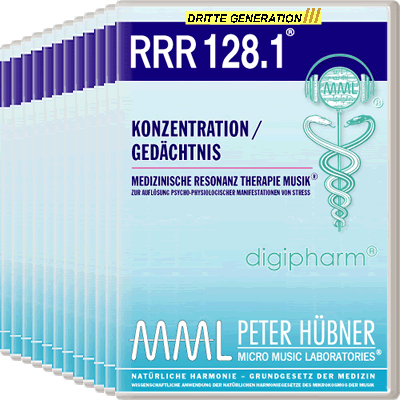 Peter Hübner - Medizinische Resonanz Therapie Musik<sup>®</sup> - RRR 128 Konzentration / Gedächtnis Nr. 1-12