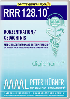 Peter Hübner - Medizinische Resonanz Therapie Musik<sup>®</sup> - RRR 128 Konzentration / Gedächtnis Nr. 10