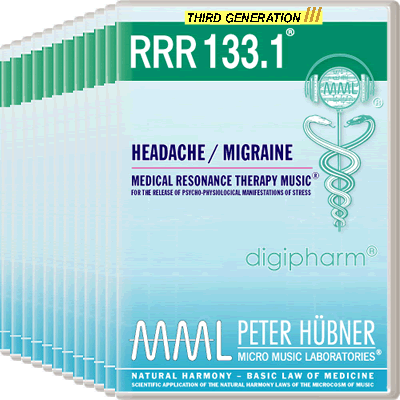 Peter Hübner - Medical Resonance Therapy Music<sup>®</sup> - RRR 133 Headache / Migraine No. 1-12