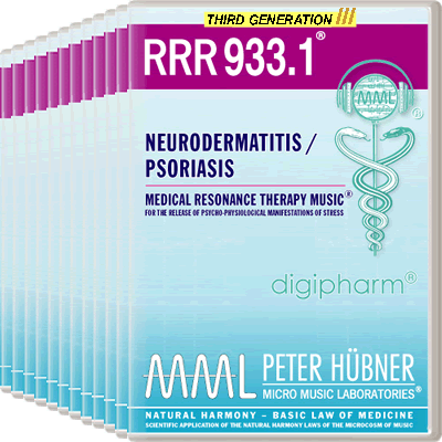 Peter Hübner - Medical Resonance Therapy Music<sup>®</sup> - RRR 933 Neurodermatitis / Psoriasis No. 1-12