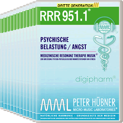 Peter Hübner - Medizinische Resonanz Therapie Musik<sup>®</sup> - RRR 951 Psychische Belastung / Angst Nr. 1-12