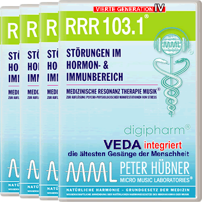 Peter Hübner - Medizinische Resonanz Therapie Musik<sup>®</sup> - RRR 103 Störungen im Hormon- & Immunsystem Nr. 1-4