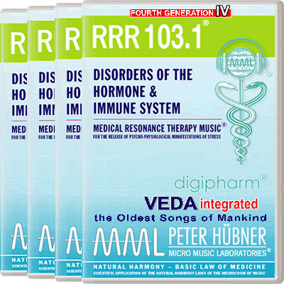 Peter Hübner - Medical Resonance Therapy Music<sup>®</sup> - RRR 103 Disorders of the Hormone & Immune System No. 1-4