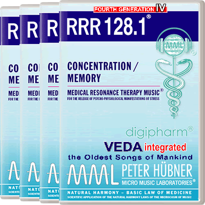 Peter Hübner - Medical Resonance Therapy Music<sup>®</sup> - RRR 128 Concentration / Memory No. 1-4