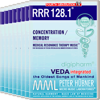 Peter Hübner - Medical Resonance Therapy Music<sup>®</sup> - RRR 128 Concentration / Memory No. 1-8