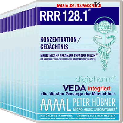 Peter Hübner - Medizinische Resonanz Therapie Musik<sup>®</sup> - RRR 128 Konzentration / Gedächtnis Nr. 1-12