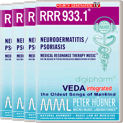 Peter Hübner - Medical Resonance Therapy Music<sup>®</sup> - RRR 933 Neurodermatitis / Psoriasis No. 1-4