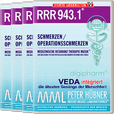 Peter Hübner - Medizinische Resonanz Therapie Musik<sup>®</sup> - RRR 943 Schmerzen / Operationsschmerzen Nr. 1-4