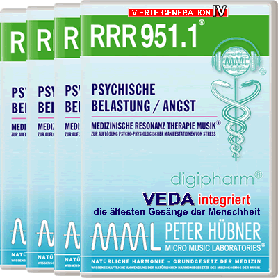 Peter Hübner - Medizinische Resonanz Therapie Musik<sup>®</sup> - RRR 951 Psychische Belastung / Angst Nr. 1-4