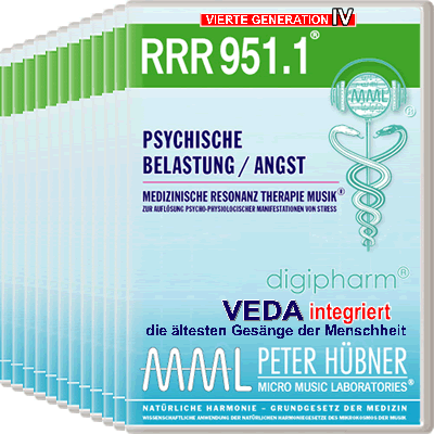 Peter Hübner - Medizinische Resonanz Therapie Musik<sup>®</sup> - RRR 951 Psychische Belastung / Angst Nr. 1-12