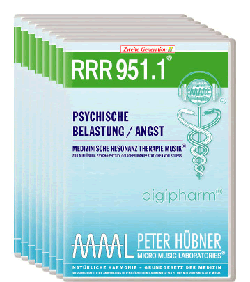 Peter Hübner - Medizinische Resonanz Therapie Musik<sup>®</sup> - RRR 951 Psychische Belastung / Angst Nr. 1-8