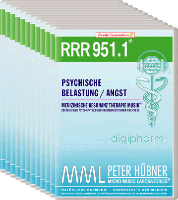 Peter Hübner - Medizinische Resonanz Therapie Musik<sup>®</sup> - RRR 951 Psychische Belastung / Angst Nr. 1-12