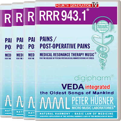 Peter Hübner - Medical Resonance Therapy Music<sup>®</sup> - RRR 943 Pains / Post-Operative Pains No. 1-4