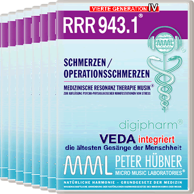 Peter Hübner - Medizinische Resonanz Therapie Musik<sup>®</sup> - RRR 943 Schmerzen / Operationsschmerzen Nr. 1-8