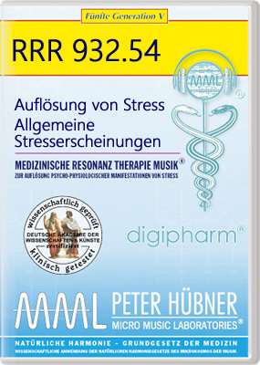 Peter Hübner - Medizinische Resonanz Therapie Musik<sup>®</sup> - AUFLÖSUNG VON STRESS<br>RRR 932 • Nr. 54